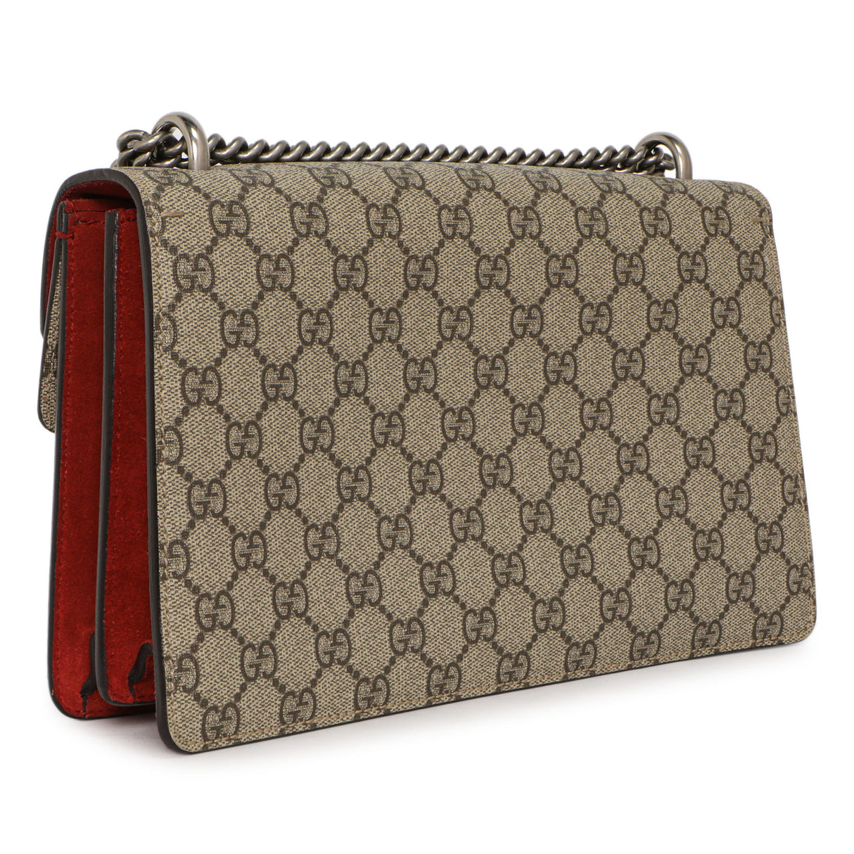 Gucci Red GG Supreme Monogram Small Dionysus Shoulder  Bag