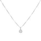 10K White Gold 0.48 Carat Diamond Pendant