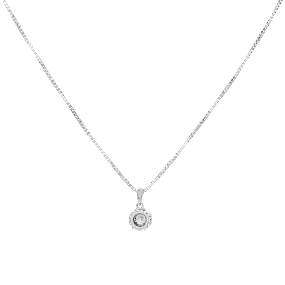 10K White Gold 0.48 Carat Diamond Pendant