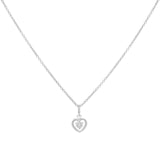 18K White Gold 0.32 Carat Diamond Heart Pendant