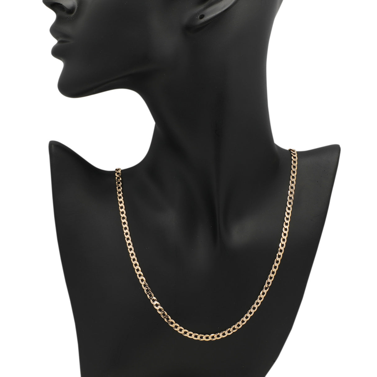 10K Yellow Gold Curb Link Chain Necklace