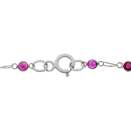 18K White Gold 1.78 Carat Ruby Bracelet