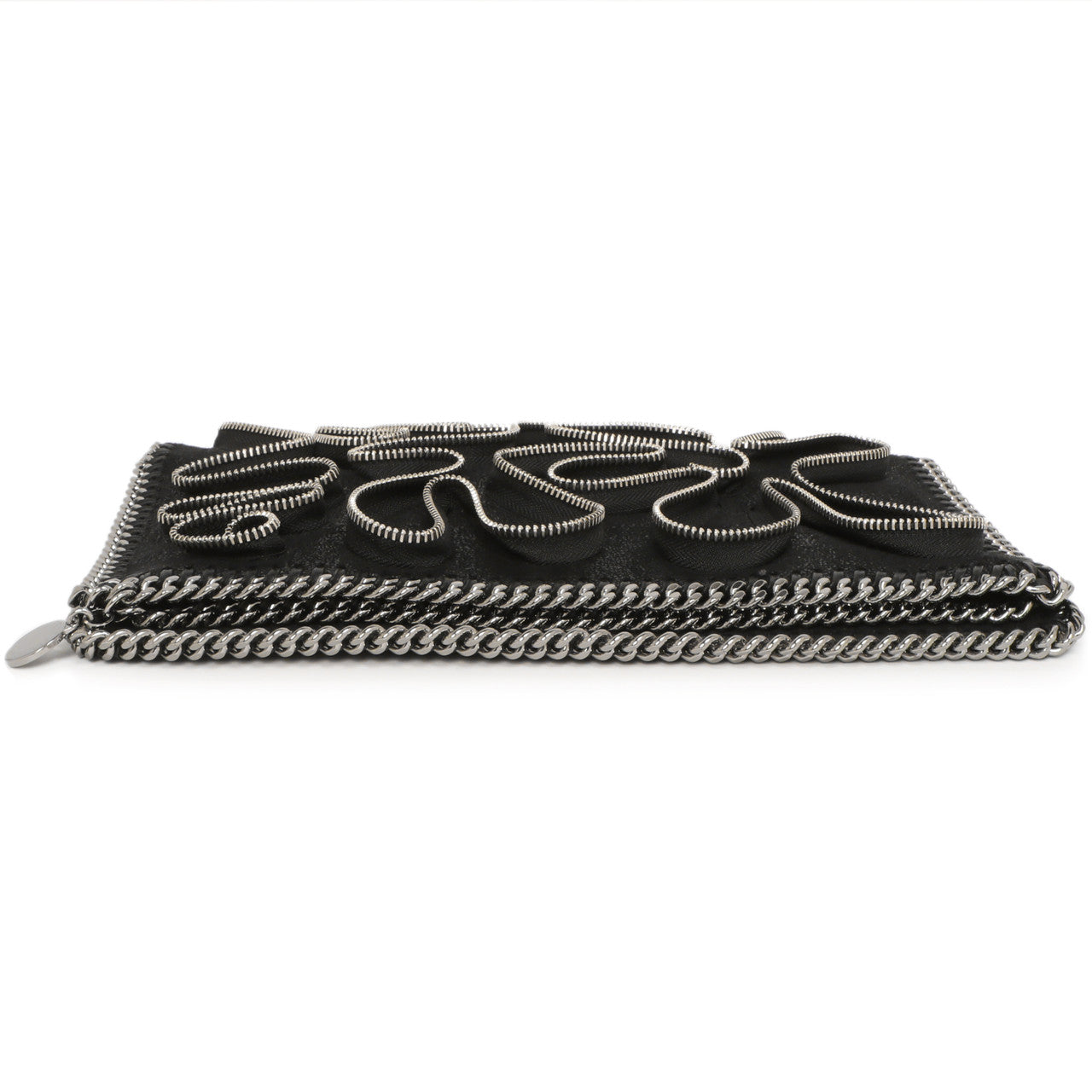  Stella McCartney ×  Stella McCartney Black Shaggy Deer Cavendish Zipper Clutch – Modaselle