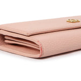 Gucci Pink Dollar Calfskin GG Marmont Continental Wallet