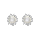 18K White Gold South Sea Pearl 1.98 Carat Diamond Earrings