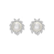 18K White Gold South Sea Pearl 1.98 Carat Diamond Earrings Fine Jewellery Modaselle