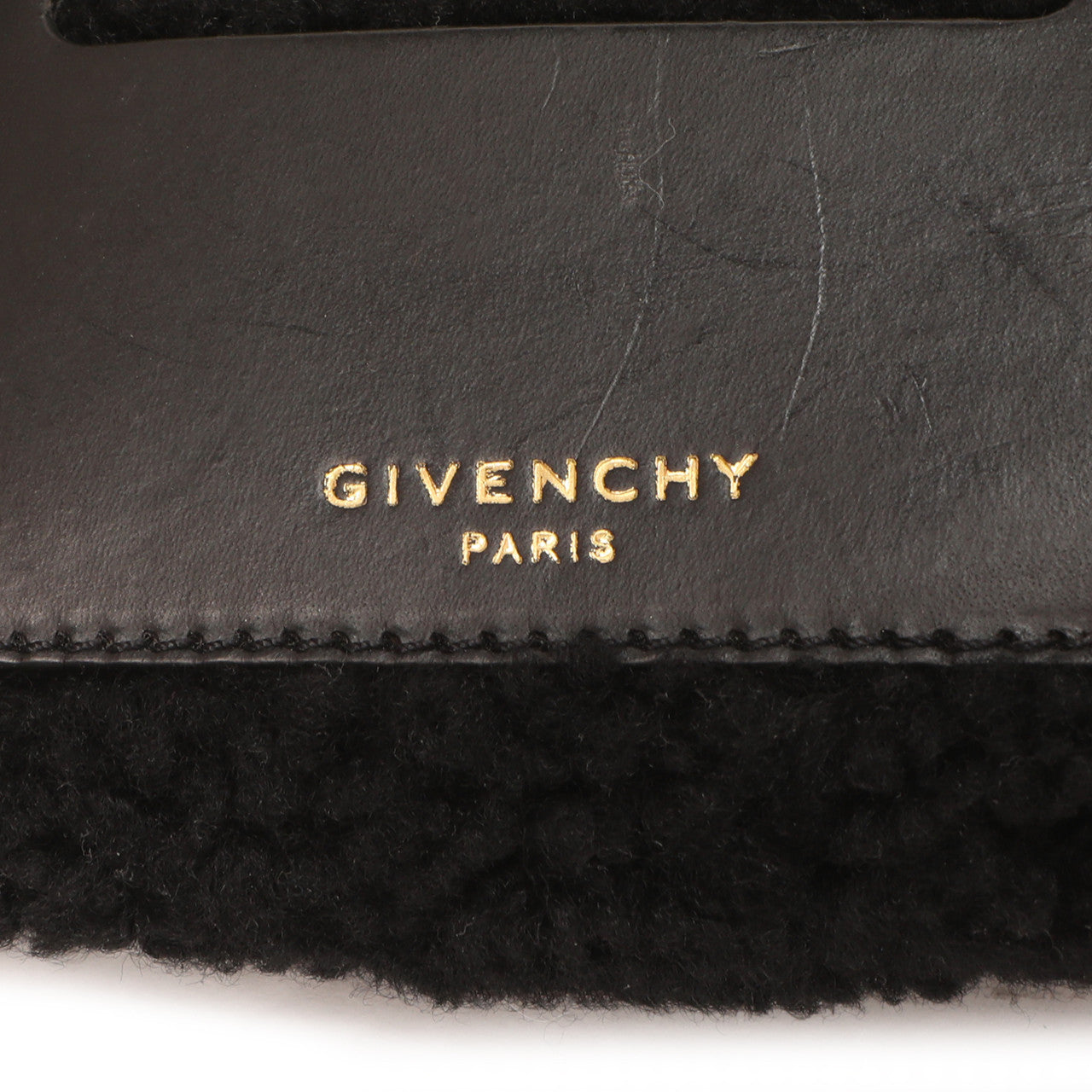 Givenchy fur strap best sale