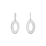 Tiffany & Co. 18K White Gold Diamond Metro Oval Drop Earrings