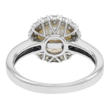 18K White Gold 0.32 Carat Diamond Akoya Pearl Ring