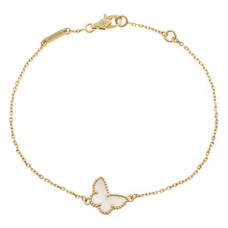 Van Cleef & Arpels 18K Yellow Gold Sweet Alhambra Butterfly  Bracelet