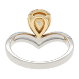 18K White Gold 0.76 Carat Fancy Yellow Diamond Ring