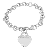 Tiffany & Co. 18K White Gold & Diamond Heart Tag Bracelet