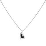 Piaget 18K White Gold Diamond Onyx Limelight Heart Pendant