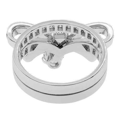 Chanel 18K White Gold Diamond Ruban  Ring