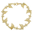 14K Yellow Gold Dolphin Link Bracelet Fine Jewellery Modaselle