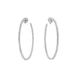18K White Gold 2.76 Carat Diamond Hoop Earrings Fine Jewellery Modaselle