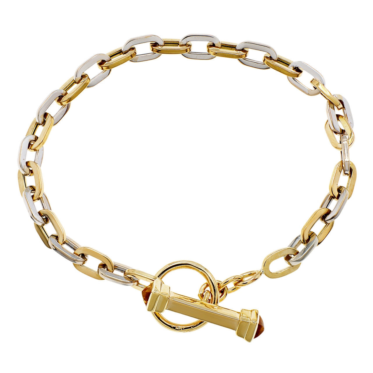 18K Yellow & White Gold Citrine Toggle Bracelet – Modaselle