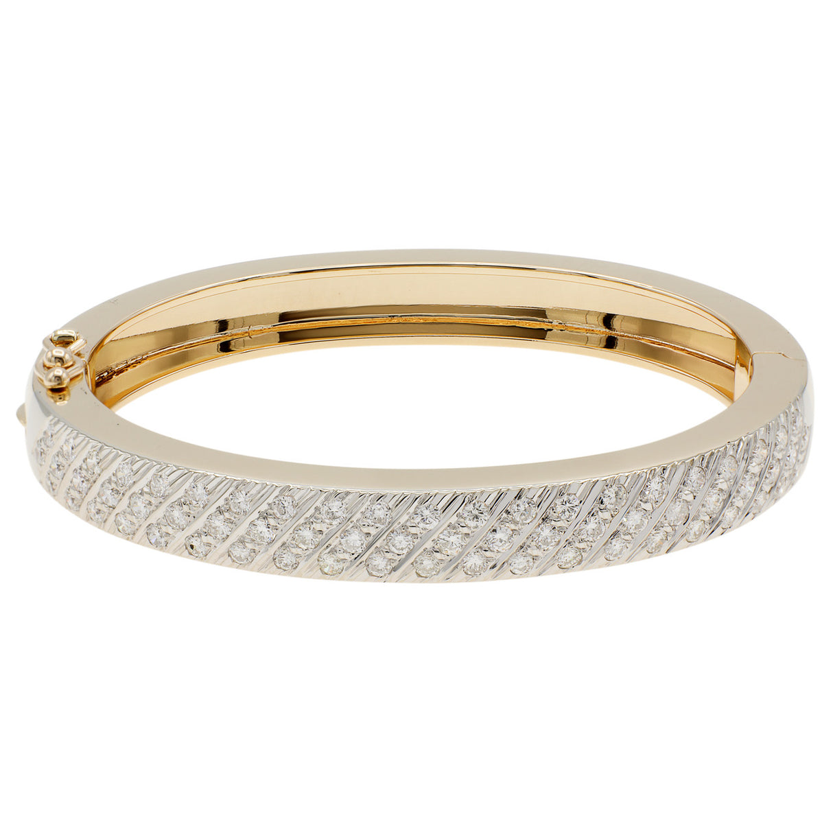 14K Yellow Gold 2.88 Carat Diamond Bracelet