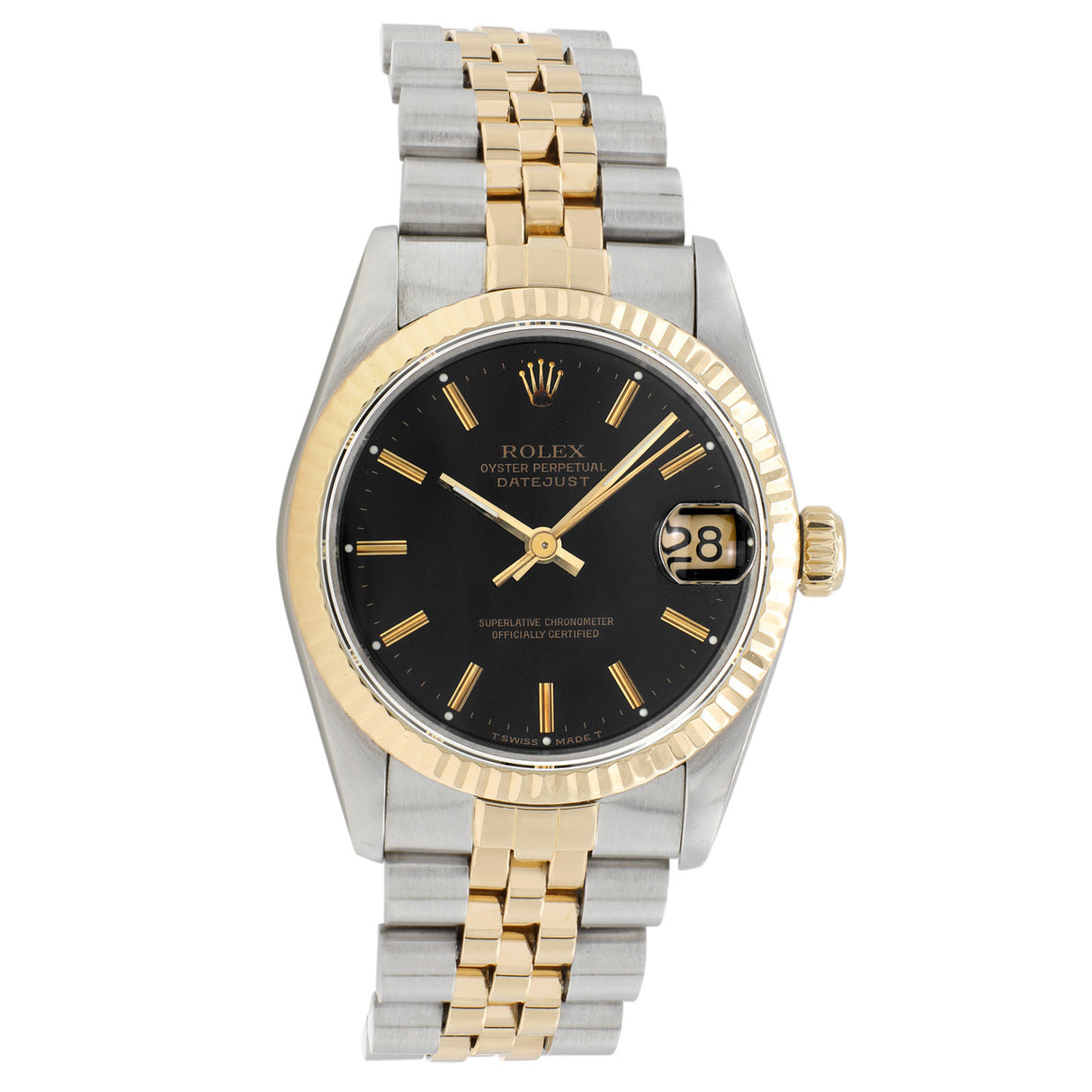 Rolex 18K Yellow Gold Stainless Steel Datejust 31 68273