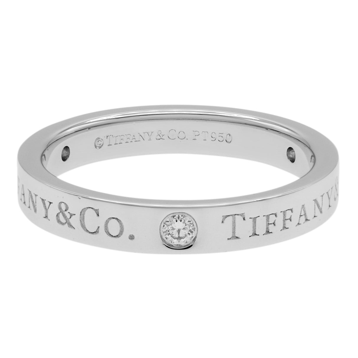 Tiffany & Co. Platinum & Diamond Band   Ring