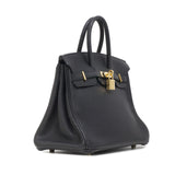 Hermes Black Clemence Birkin 25