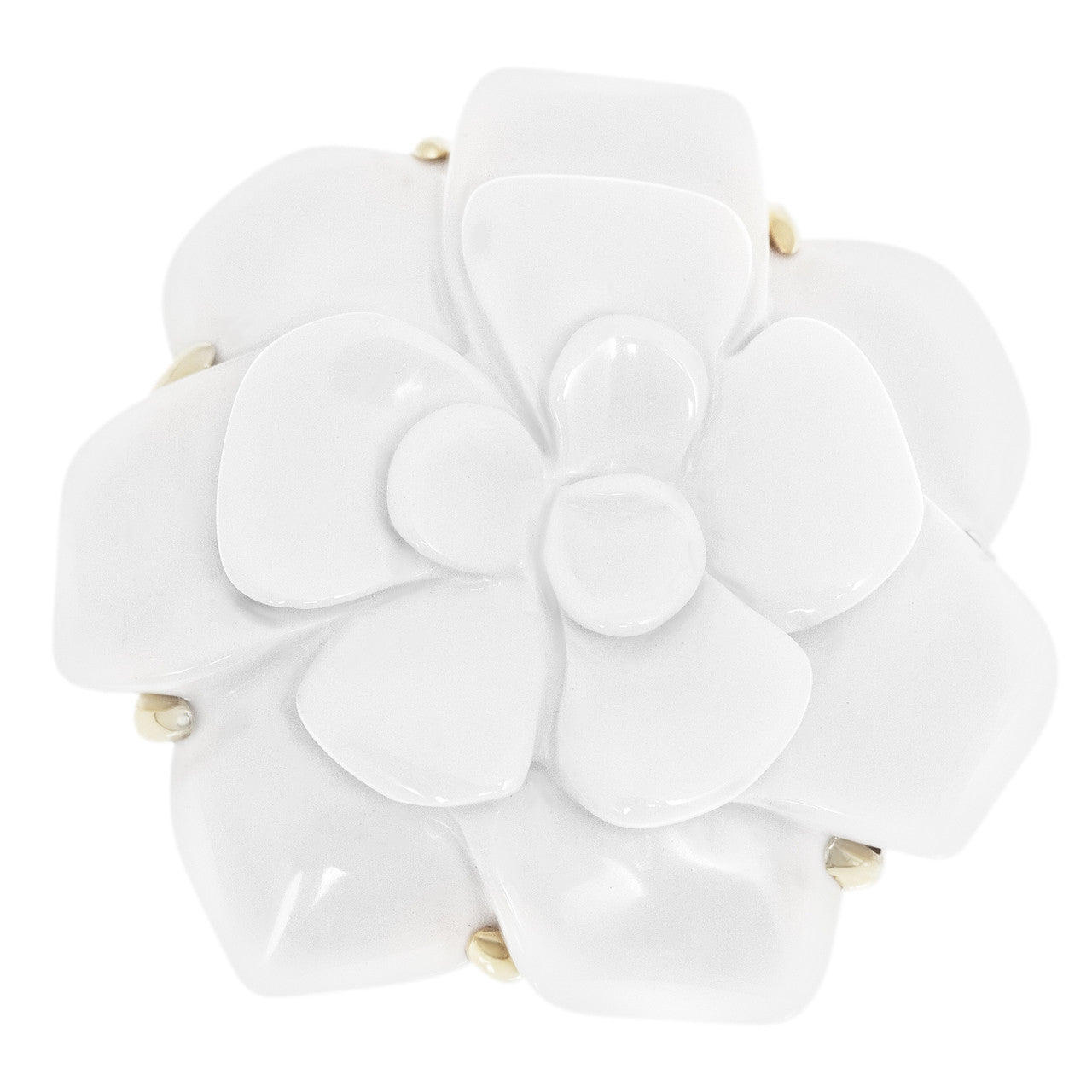 Chanel 18k Yellow Gold Camellia Brooch – Modaselle