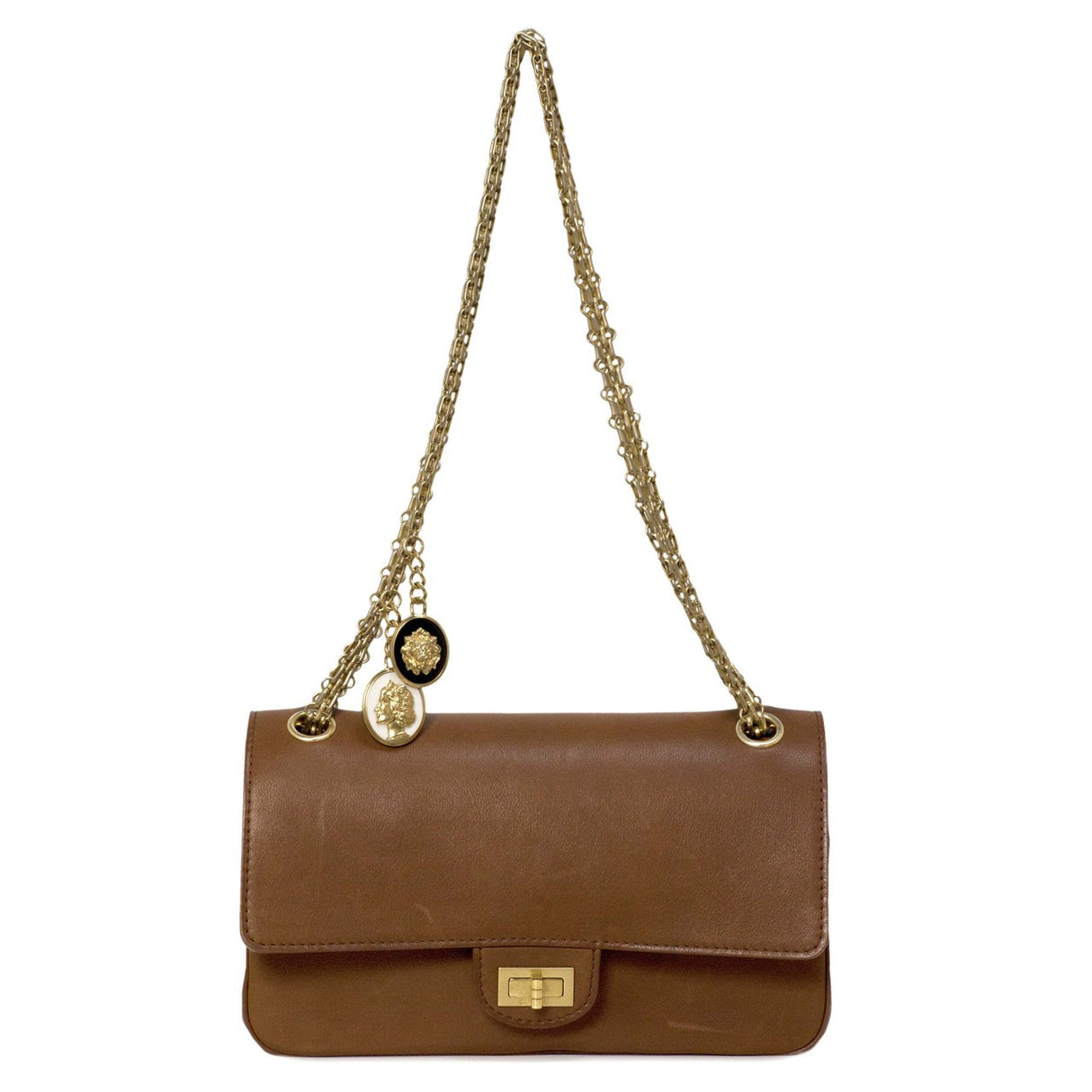 Chanel Brown Smooth Leather 2.55 Nude Bag