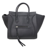 Celine Black Grained Calfskin Medium Phantom Luggage Tote