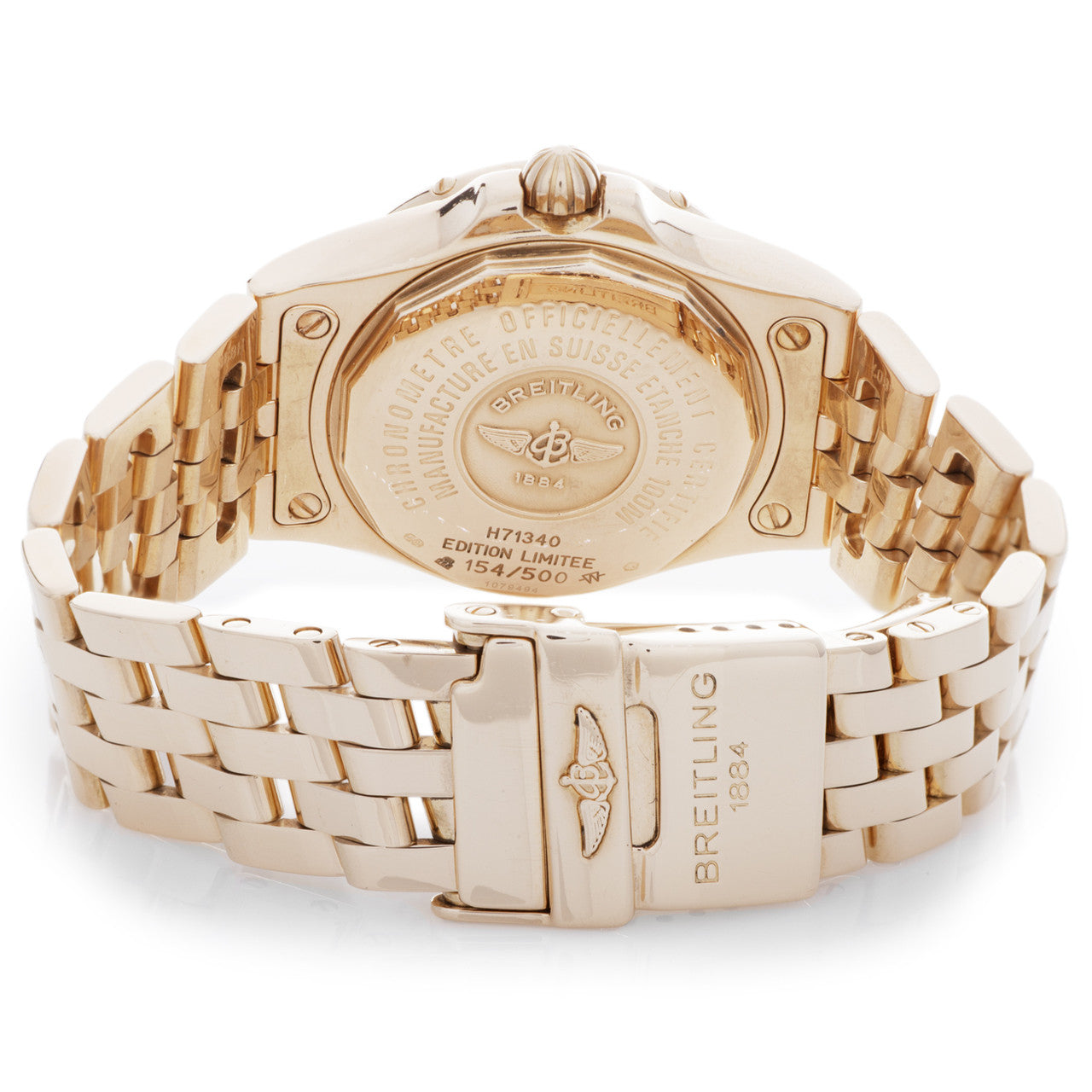 Breitling 18K Rose Gold Diamond Starliner Ladies Watch H71340