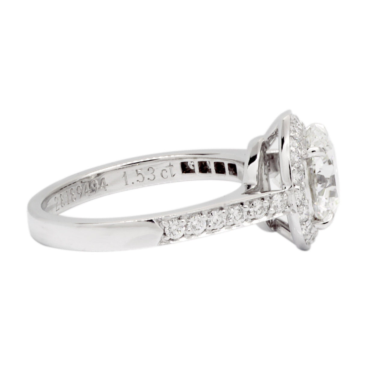 Tiffany & Co. 950 Platinum 1.53 Carat Diamond Embrace Ring
