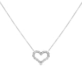 Tiffany & Co. Platinum & Diamond  Small  Hearts Pendant