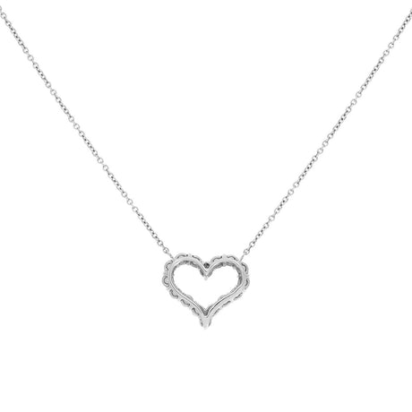 Tiffany & Co. Platinum & Diamond  Small  Hearts Pendant