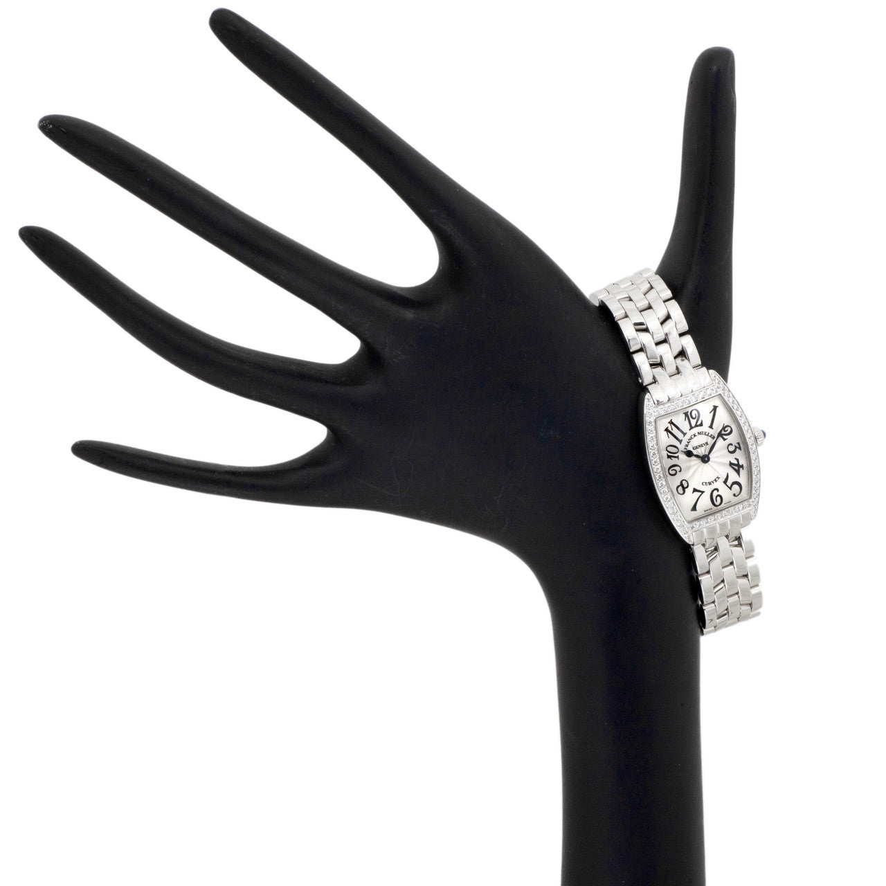 Franck Muller Stainless Steel Cintree Curvex Diamond Watch 1752 QZ
