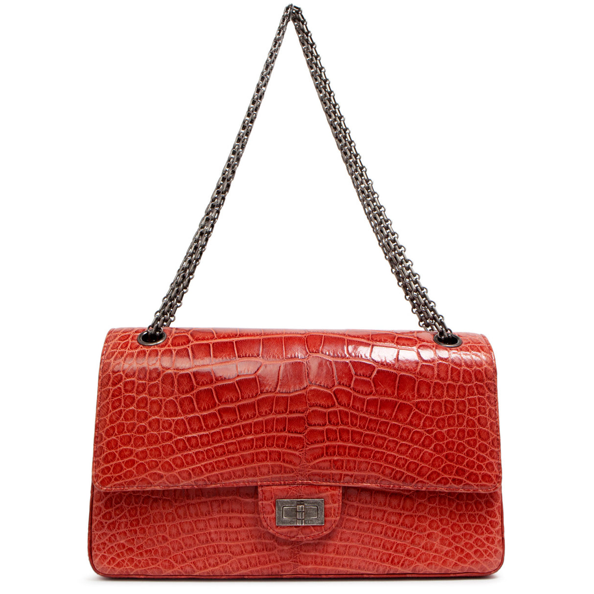 Chanel  Red Alligator Reissue 2.55 Double Flap 226