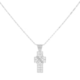 Platinum 1.34 Carat Diamond Cross Pendant
