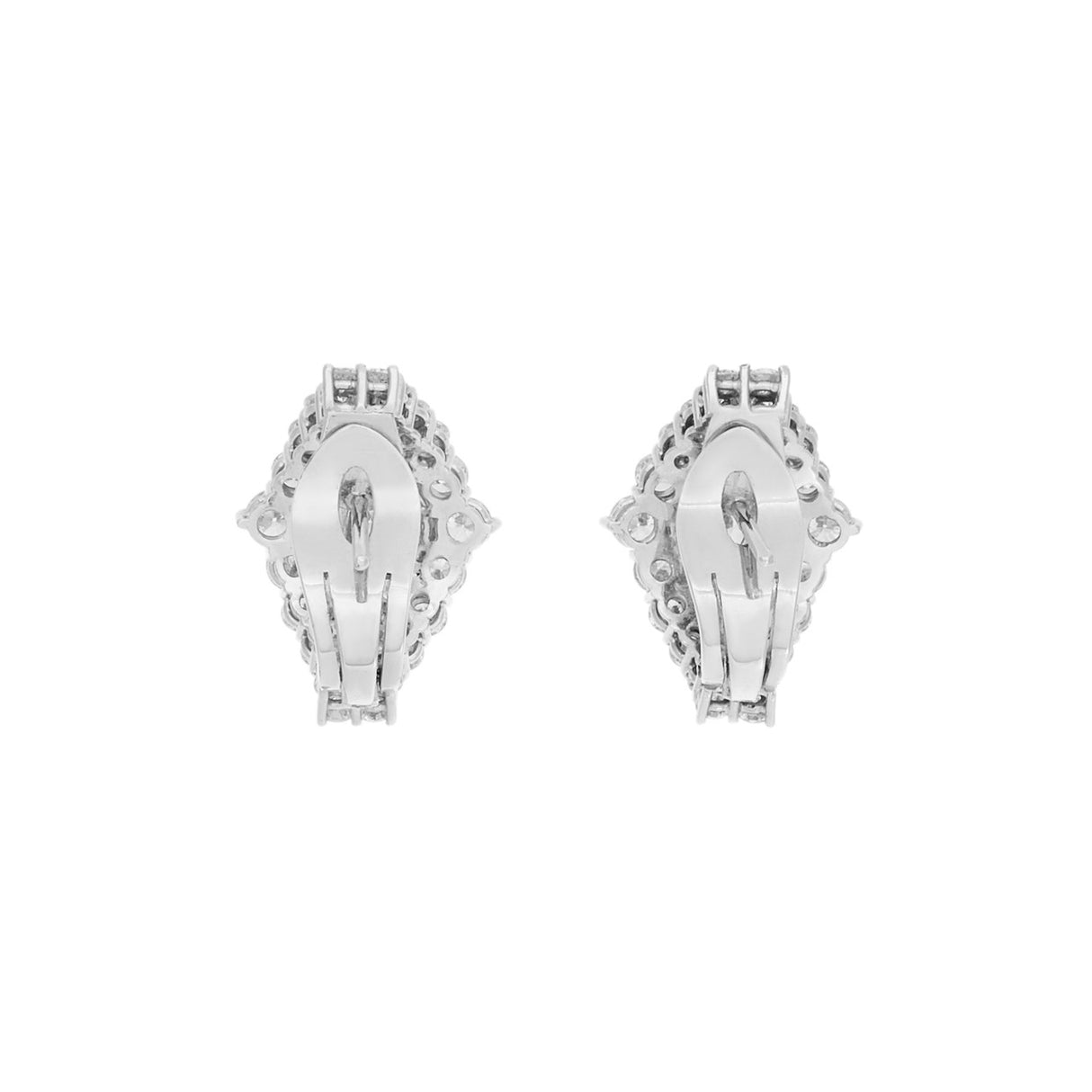 18K White Gold 3.80 Carat Diamond Earrings