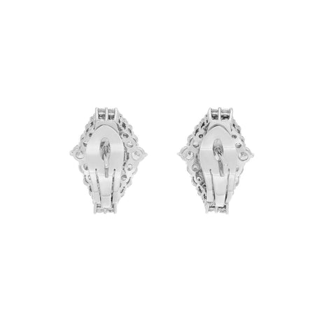 18K White Gold 3.80 Carat Diamond Earrings