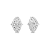 18K White Gold 3.80 Carat Diamond Earrings