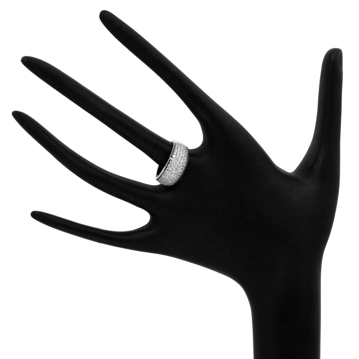 18K White Gold Framed Black Diamond Ring Fine Jewellery Modaselle
