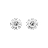 18K White Gold 1.58 Carat Diamond Earrings