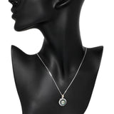 18K White Gold Tahitian Black Pearl Diamond Pendant