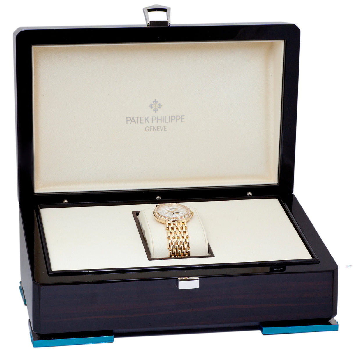 Patek Philippe 18K Yellow Gold & Diamond Calatrava Moonphase Ladies Watch 4958-1J Watches Patek Philippe