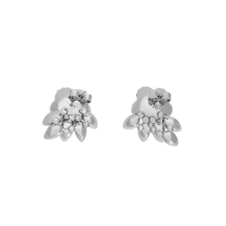 18K White Gold Blossom 1.66 Carat Diamond Earrings