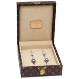 Louis Vuitton 18K White Gold, Diamond, Tahitian Pearl Elegantes Ear Pendants