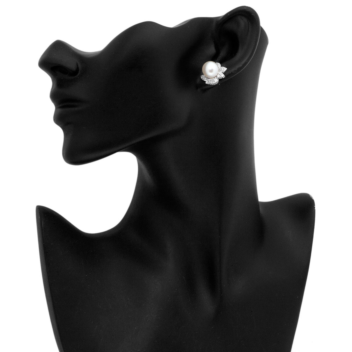 18K White Gold South Sea Pearl Diamond Earrings Fine Jewellery Modaselle