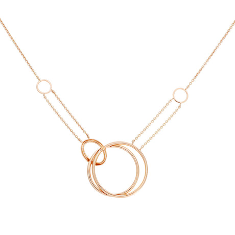 18K Rose Gold 0.91 Carat Diamond Circles Pendant