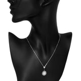18K White Gold 0.83 Carat Diamond Pendant Necklace