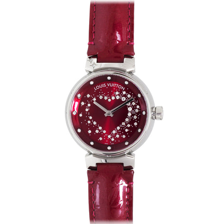 Louis Vuitton Stainless Steel & Diamond Tambour Attraction Ladies Watch Louis Vuitton
