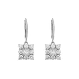 18K White Gold 2.20 Carat Diamond Drop Earrings