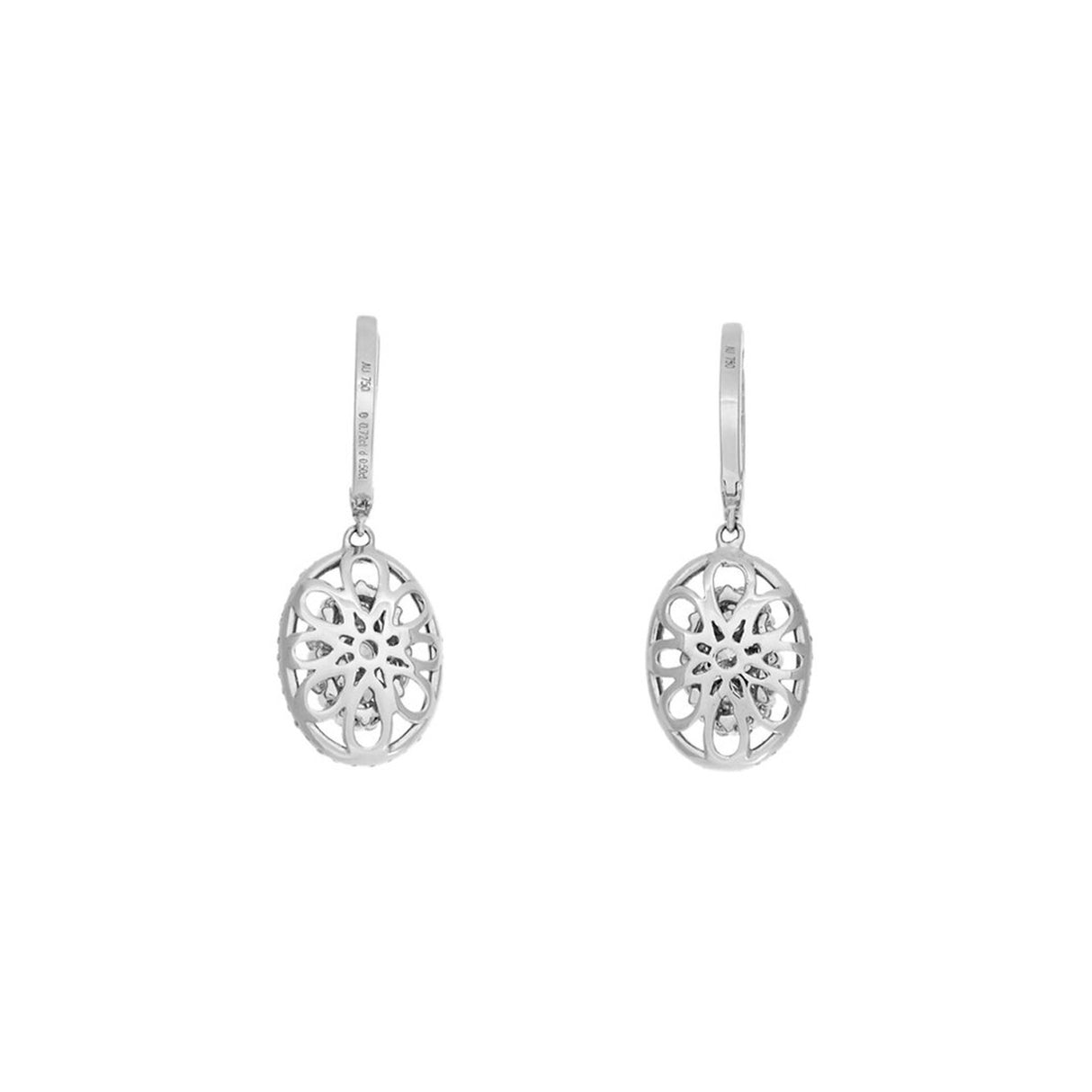 18K White Gold 1.22 Carat Diamond Drop Earrings